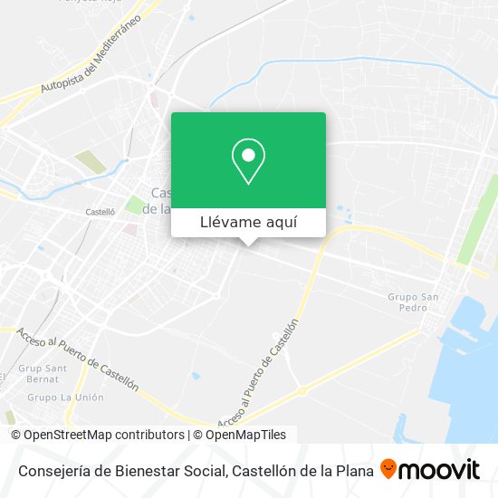 Mapa Consejería de Bienestar Social