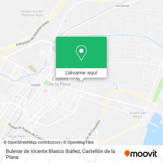 Mapa Bulevar de Vicente Blasco Ibáñez