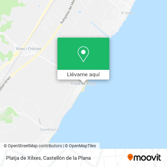 Mapa Platja de Xilxes