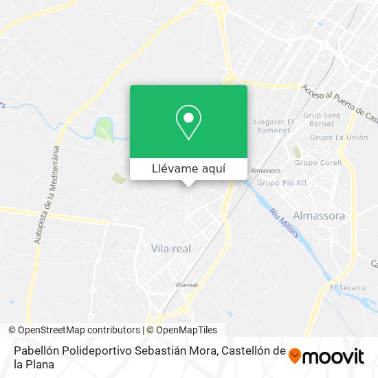 Mapa Pabellón Polideportivo Sebastián Mora
