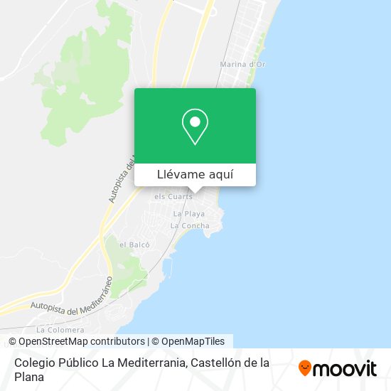 Mapa Colegio Público La Mediterrania