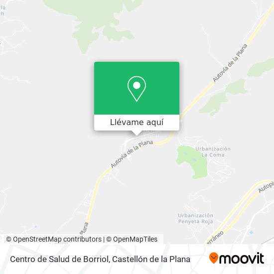 Mapa Centro de Salud de Borriol