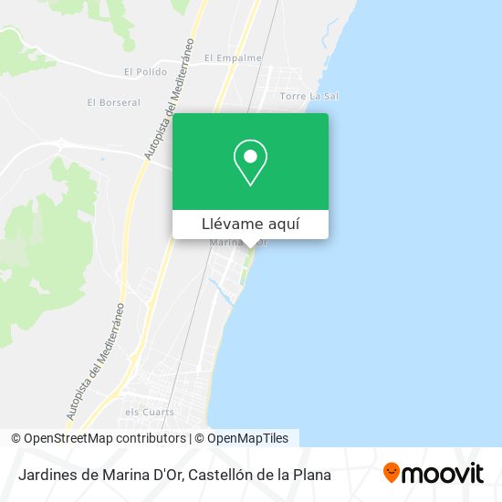 Mapa Jardines de Marina D'Or