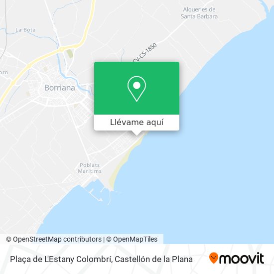 Mapa Plaça de L'Estany Colombrí