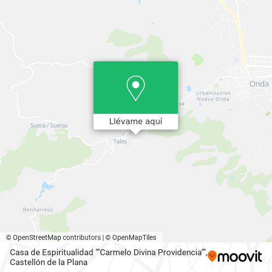 Mapa Casa de Espiritualidad ""Carmelo Divina Providencia""