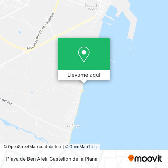 Mapa Playa de Ben Afeli