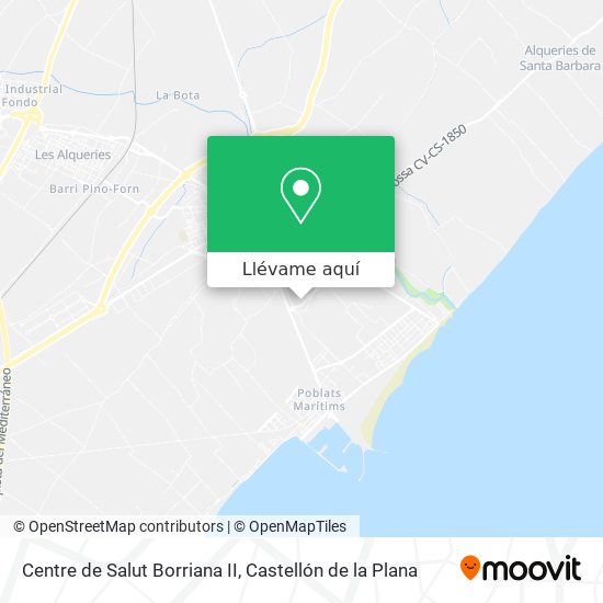 Mapa Centre de Salut Borriana II