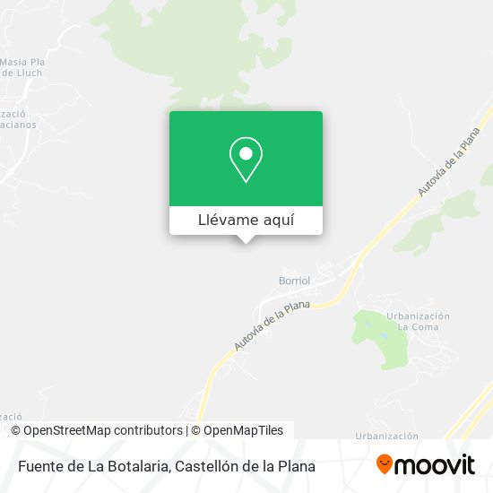 Mapa Fuente de La Botalaria