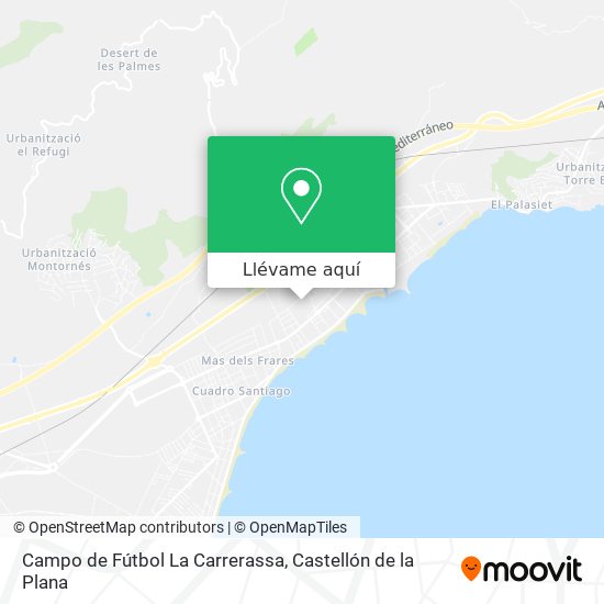 Mapa Campo de Fútbol La Carrerassa