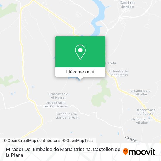 Mapa Mirador Del Embalse de María Cristina