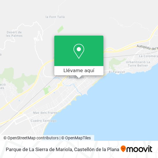 Mapa Parque de La Sierra de Mariola