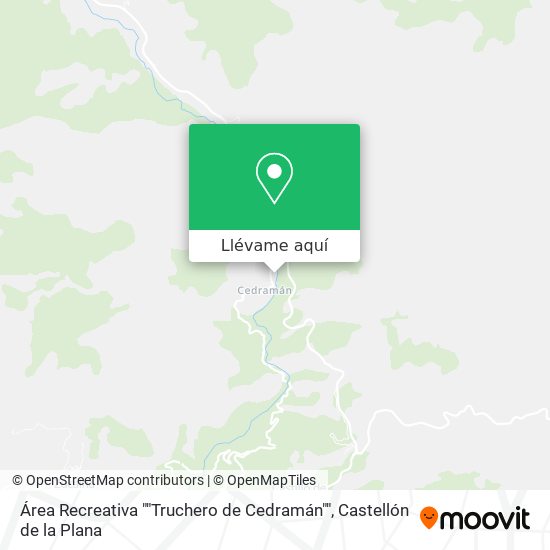 Mapa Área Recreativa ""Truchero de Cedramán""