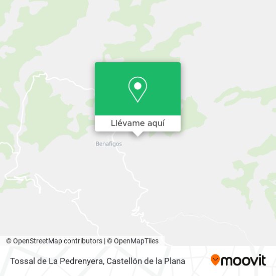 Mapa Tossal de La Pedrenyera