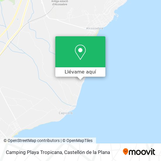 Mapa Camping Playa Tropicana