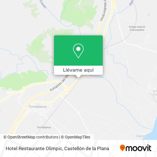 Mapa Hotel Restaurante Olimpic