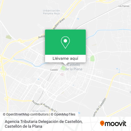 Mapa Agencia Tributaria Delegación de Castellón