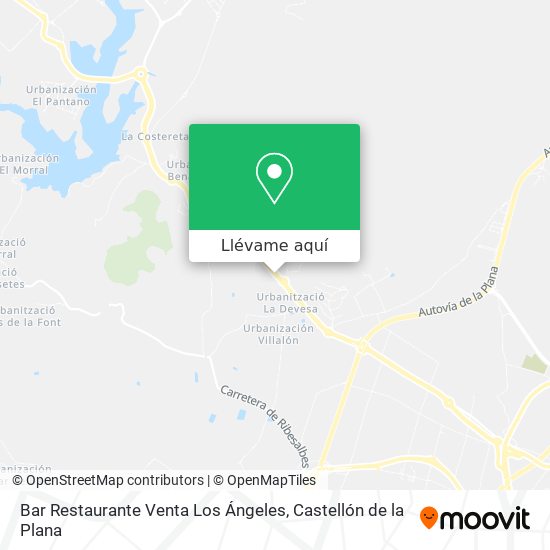 Mapa Bar Restaurante Venta Los Ángeles
