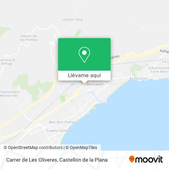 Mapa Carrer de Les Oliveres