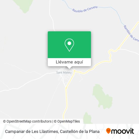 Mapa Campanar de Les Llàstimes