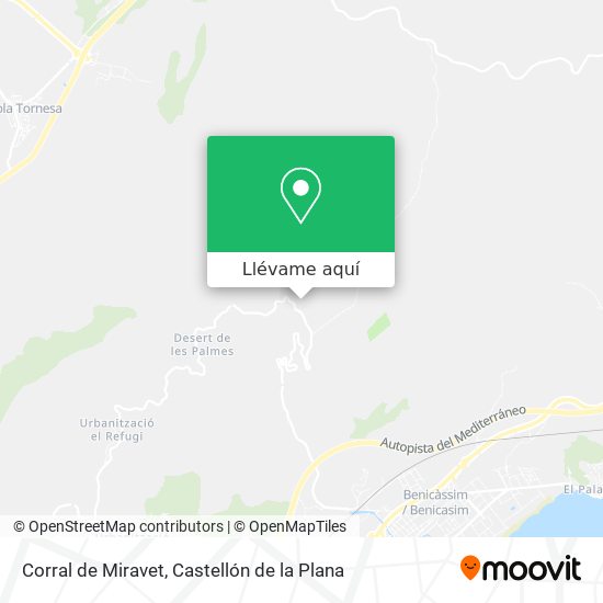 Mapa Corral de Miravet