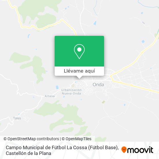 Mapa Campo Municipal de Fútbol La Cossa (Fútbol Base)