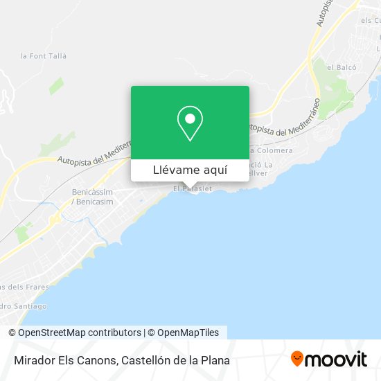 Mapa Mirador Els Canons