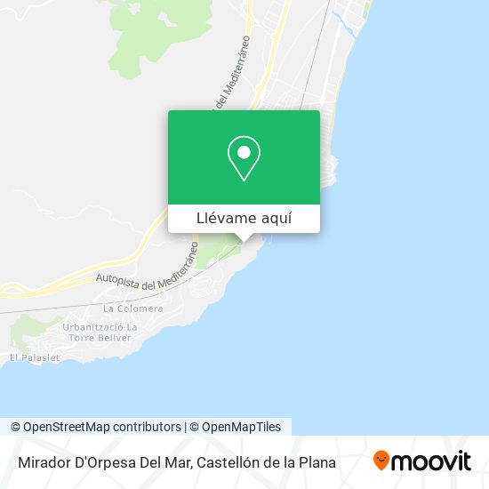 Mapa Mirador D'Orpesa Del Mar