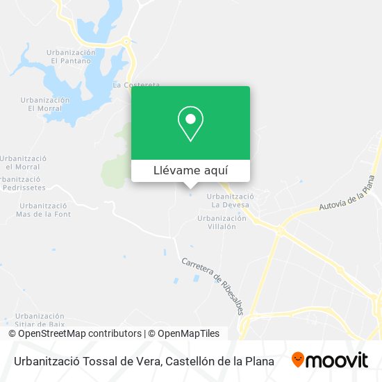 Mapa Urbanització Tossal de Vera