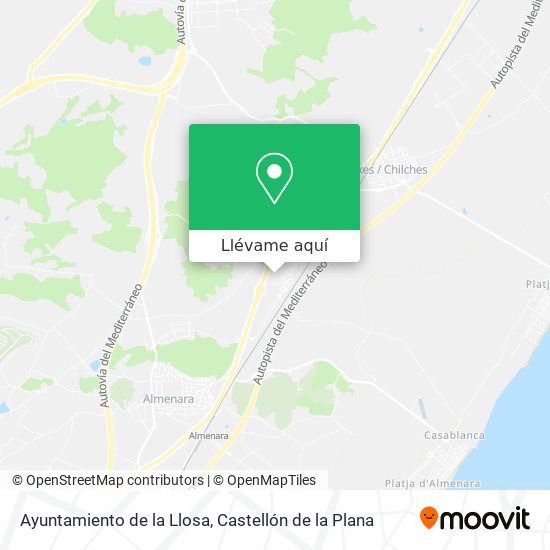 Mapa Ayuntamiento de la Llosa