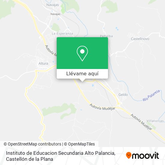 Mapa Instituto de Educacion Secundaria Alto Palancia
