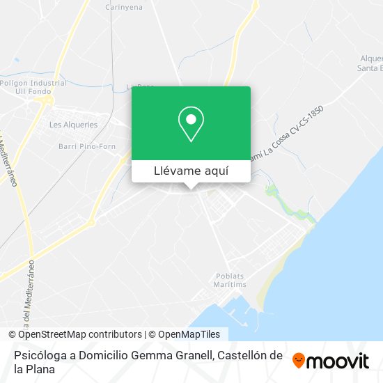 Mapa Psicóloga a Domicilio Gemma Granell