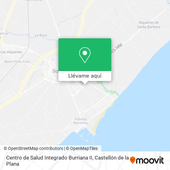 Mapa Centro de Salud Integrado Burriana II