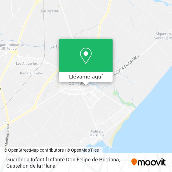 Mapa Guarderia Infantil Infante Don Felipe de Burriana