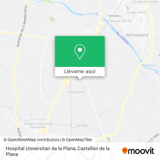 Mapa Hospital Universitari de la Plana