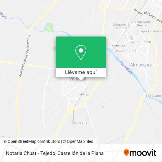 Mapa Notaria Chust - Tejedo