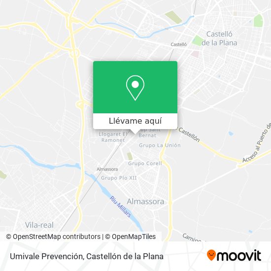Mapa Umivale Prevención