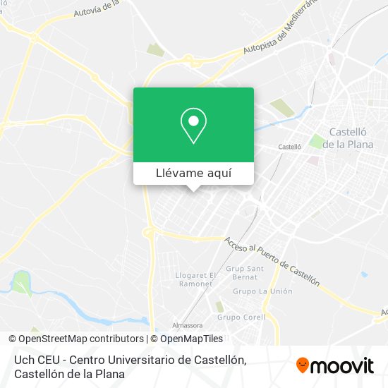 Mapa Uch CEU - Centro Universitario de Castellón
