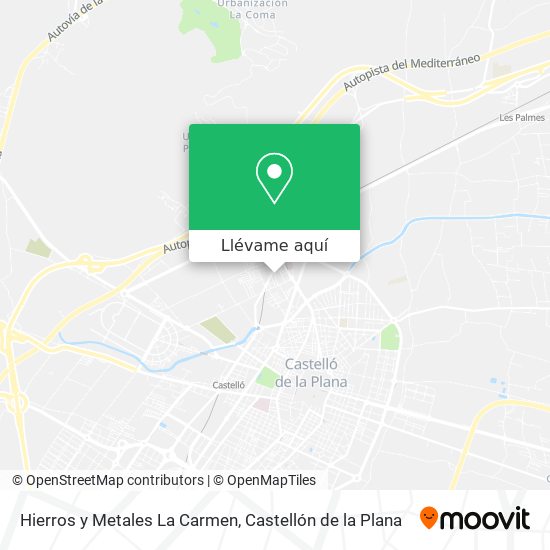 Mapa Hierros y Metales La Carmen