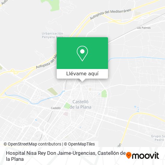 Mapa Hospital Nisa Rey Don Jaime-Urgencias