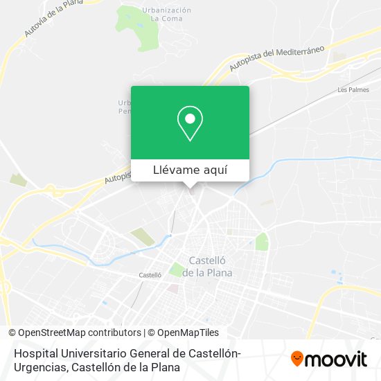 Mapa Hospital Universitario General de Castellón-Urgencias