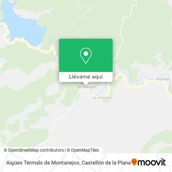 Mapa Aigües Termals de Montanejos
