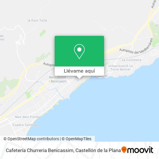 Mapa Cafetería Churreria Benicassim