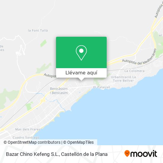 Mapa Bazar Chino Kefeng S.L.