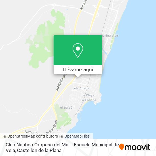 Mapa Club Nautico Oropesa del Mar - Escuela Municipal de Vela