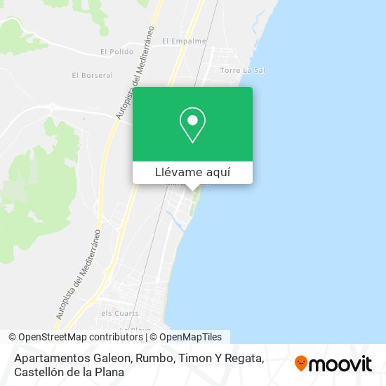 Mapa Apartamentos Galeon, Rumbo, Timon Y Regata