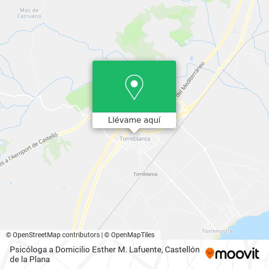 Mapa Psicóloga a Domicilio Esther M. Lafuente