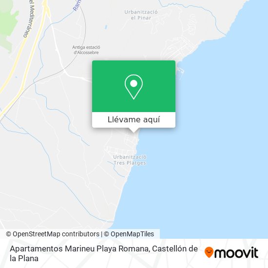 Mapa Apartamentos Marineu Playa Romana