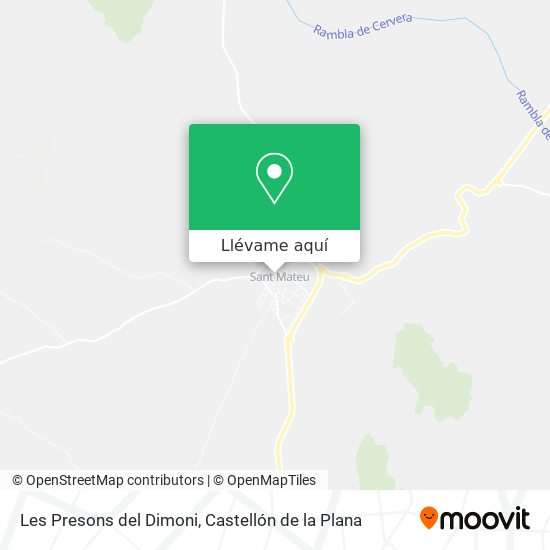 Mapa Les Presons del Dimoni
