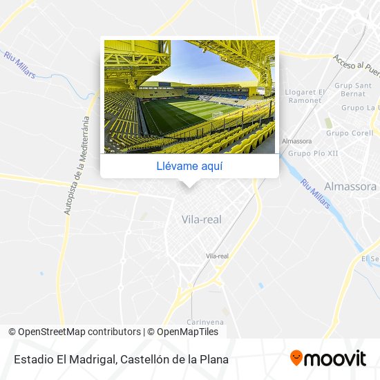Mapa Estadio El Madrigal