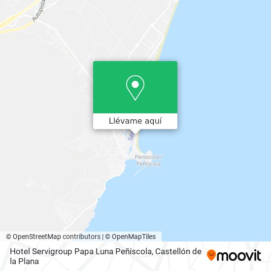 Mapa Hotel Servigroup Papa Luna Peñíscola